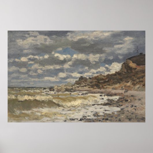 Bord de mer à Sainte-Adresse | zeegezicht Poster (Voorkant)