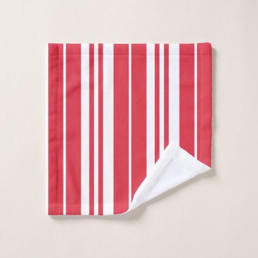Bord de mer blanc rouge (Gant de toilette)