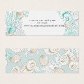 bord de mer élégant mariage Website Card (Devant & derrière)