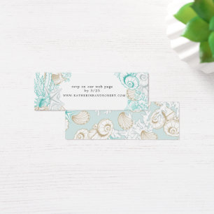 bord de mer élégant mariage Website Card