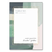 Bord de mer Ocean Glass | Carte de numéro de table (Dos)