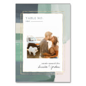 Bord de mer Ocean Glass | Numéro de table Mariage (Dos)