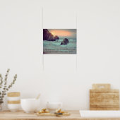 Bord de mer océanique rocheux avec affiche de vers (Cuisine)