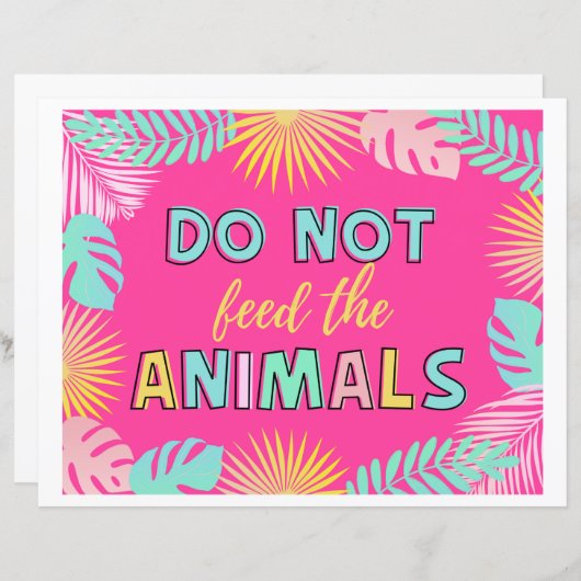 Bord 'Dieren Niet Voeren' | Wilde Borden (Voorkant / Achterkant)