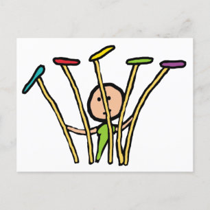 Bord draaien briefkaart