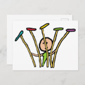 Bord draaien briefkaart (Voorkant / Achterkant)