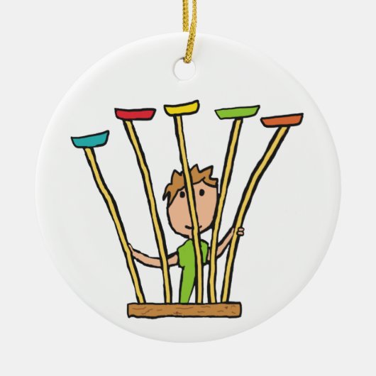 Bord draaien keramisch ornament (Voorkant)