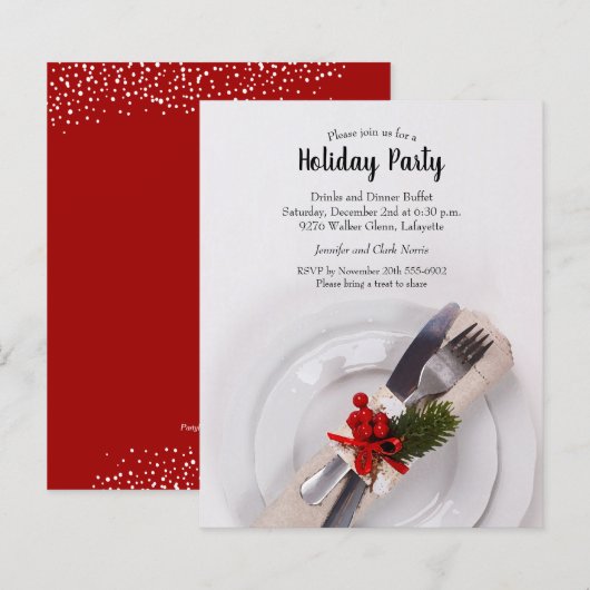 Bord feestdagen voor kerstfeestdagen in het  (Voorkant / Achterkant)