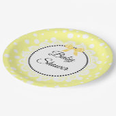 Bord geel en wit Baby shower papier (Gekanteld)