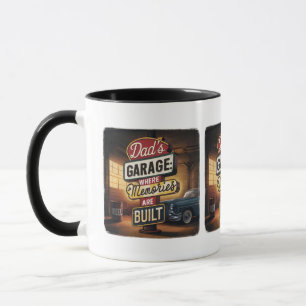 Bord 'Gereedschapswinkel van vader' Retro Vintage Mok