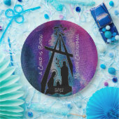 Bord Glas in lood Nativiteitspapier (Feest)