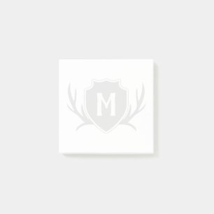 Bord Grijs Antler & Shield Rustiek Monogram Post-it® Notes