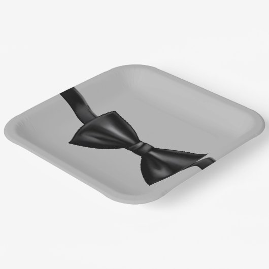 Bord grijs en zwart Stropdas papier (Gebogen)