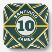 Bord groen en geel sportthema (Voorkant)