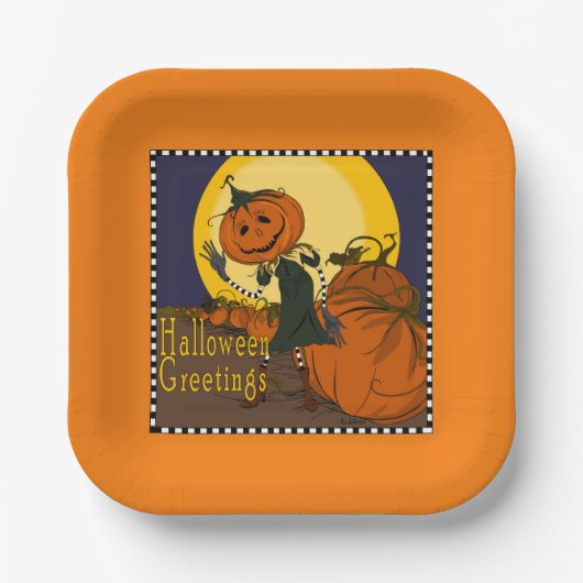 Bord Halloween Jackolantern (Voorkant)