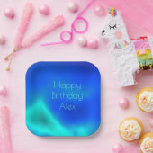 bord "Happy Birthday" Zee Groenboek en blauw papie (Feest)