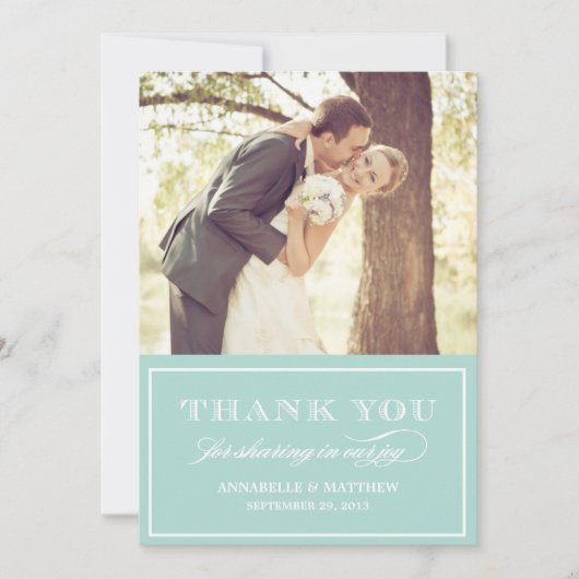 bord Hartelijk dank Bedankkaart (Voorkant)