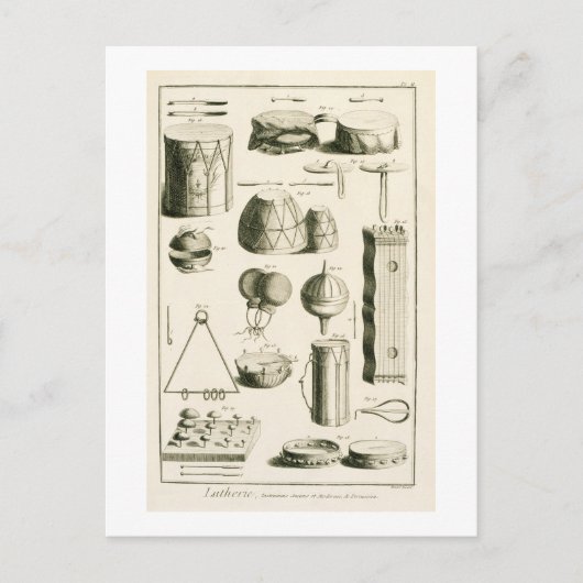 Bord II: Ancient en modern slaginstrument Briefkaart (Voorkant)