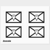 BORD IN DE LUCHT RECHTHOEKIGE STICKER (Vel)