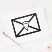 BORD IN DE LUCHT RECHTHOEKIGE STICKER (Envelop)