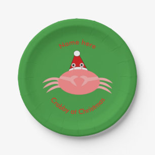 Bord kerstkrab aangepast papier
