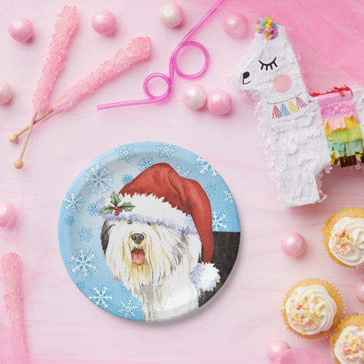 Bord kerstoud Engels Sheepdog Paper (Feest)