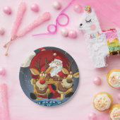 Bord kerstpapier voor kerstmis en rendieren (Feest)