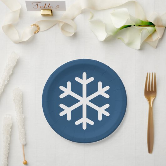 Bord kerstsnowflake Blue Paper (Huwelijk)