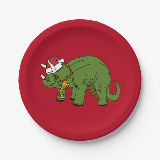 Bord kersttriceratops Dinosaur Paper (Voorkant)
