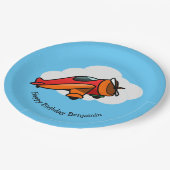 Bord klein rood vliegtuigontwerp (Gekanteld)