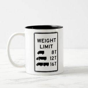 Bord Maximum Gewicht Vrachtwagen Tweekleurige Koffiemok