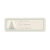 bord Merry Christmas retour label (Voorkant)