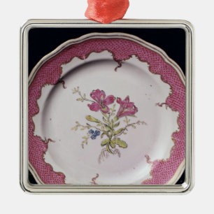 Bord met botanische vormgeving metalen ornament