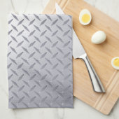 Bord met Bright Steel Diamond Theedoek (Quarter Fold)