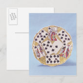 Bord met een trompe l'oeil briefkaart (Voorkant / Achterkant)