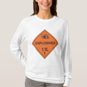 Bord met explosievengevaar Klasse 1.1L T-shirt