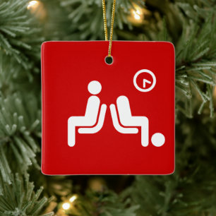 bord met lange wachttijden keramisch ornament