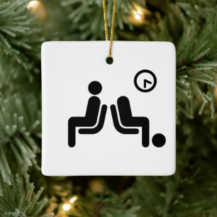 bord met lange wachttijden keramisch ornament