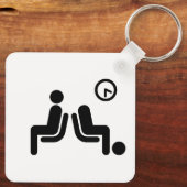 bord met lange wachttijden sleutelhanger (Achterkant)