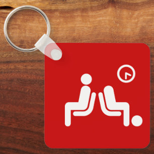bord met lange wachttijden sleutelhanger
