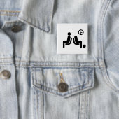 bord met lange wachttijden vierkante button 5,1 cm (In situ)