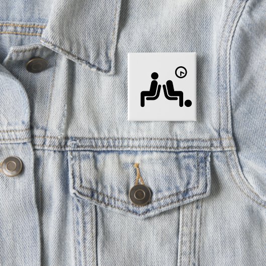 bord met lange wachttijden vierkante button 5,1 cm (In situ)