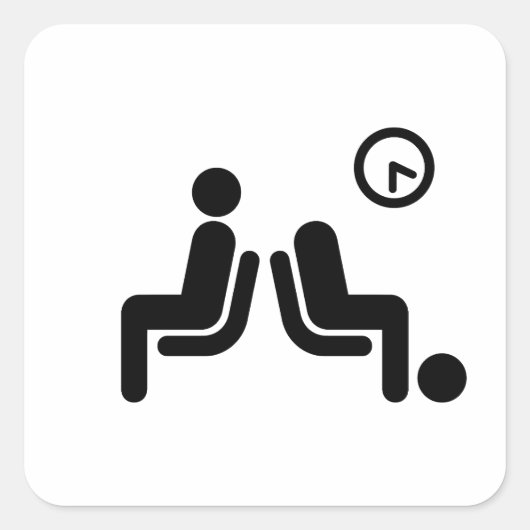 bord met lange wachttijden vierkante sticker (Voorkant)