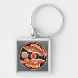 Bord met twee vissoorten, 350 v.Chr. (keramisch) Sleutelhanger