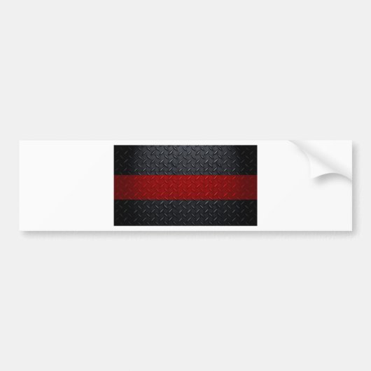 Bord met vuursteentje Thin Red Line Diamond Bumpersticker (Voorkant)