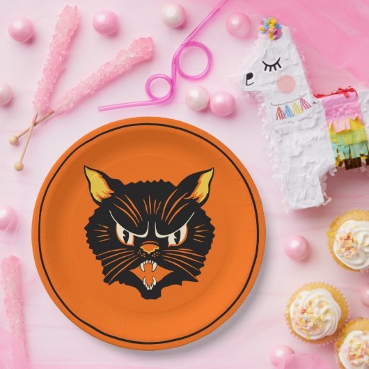 Bord met zwarte kat (Feest)