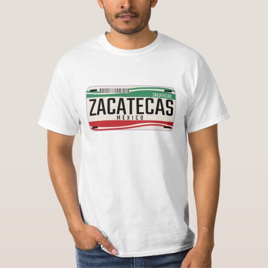 BORD MEXICO ZACATECAS CITY LISENCE T-SHIRT (Voorkant)