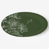 Bord modern groenboek Floral Monogram (Gekanteld)