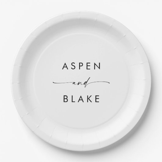 Bord modern Script Wedding Cake Paper (Voorkant)