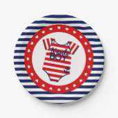 Bord Nautisch Baby shower (Voorkant)